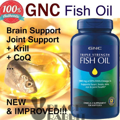 【Brain/Eye/Joint】GNC Triple Strength Fish Oil 60/120/mini120/mini240 EXP 2021 - Reduce heart disease
